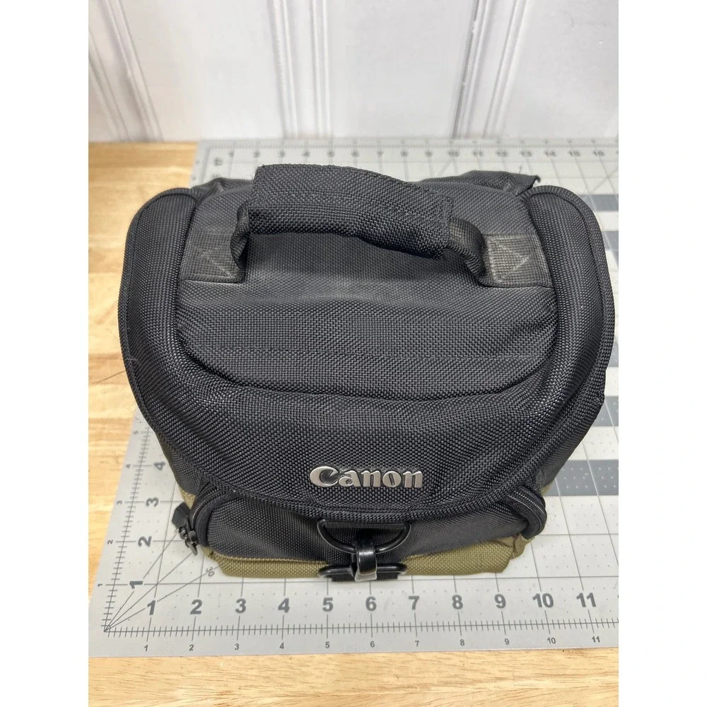 Canon Camera Bag Black Olive Green Padded Waist Belt Case‎ Small Photography
